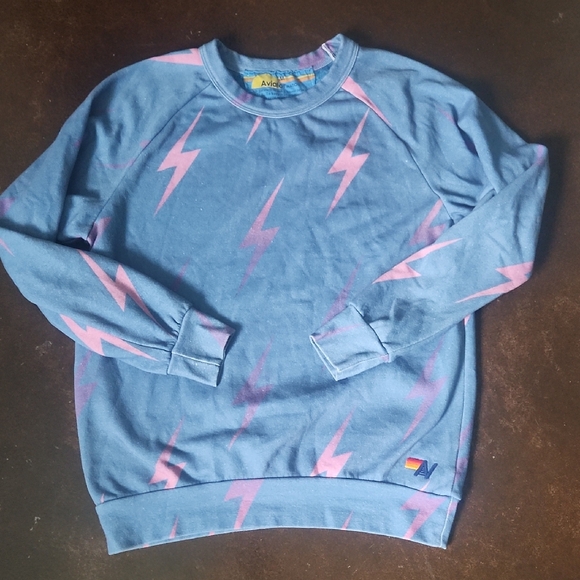 Aviator Nation Tops - Aviator Nation Blue and Pink Lightning Sweatshirt